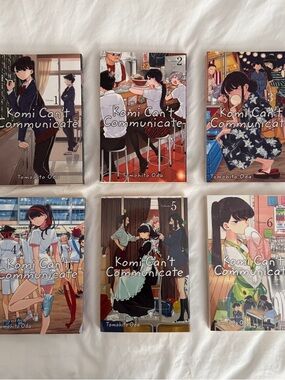 Komi Can't Communicate Volumes 1-6 Manga Set - Colorful Covers